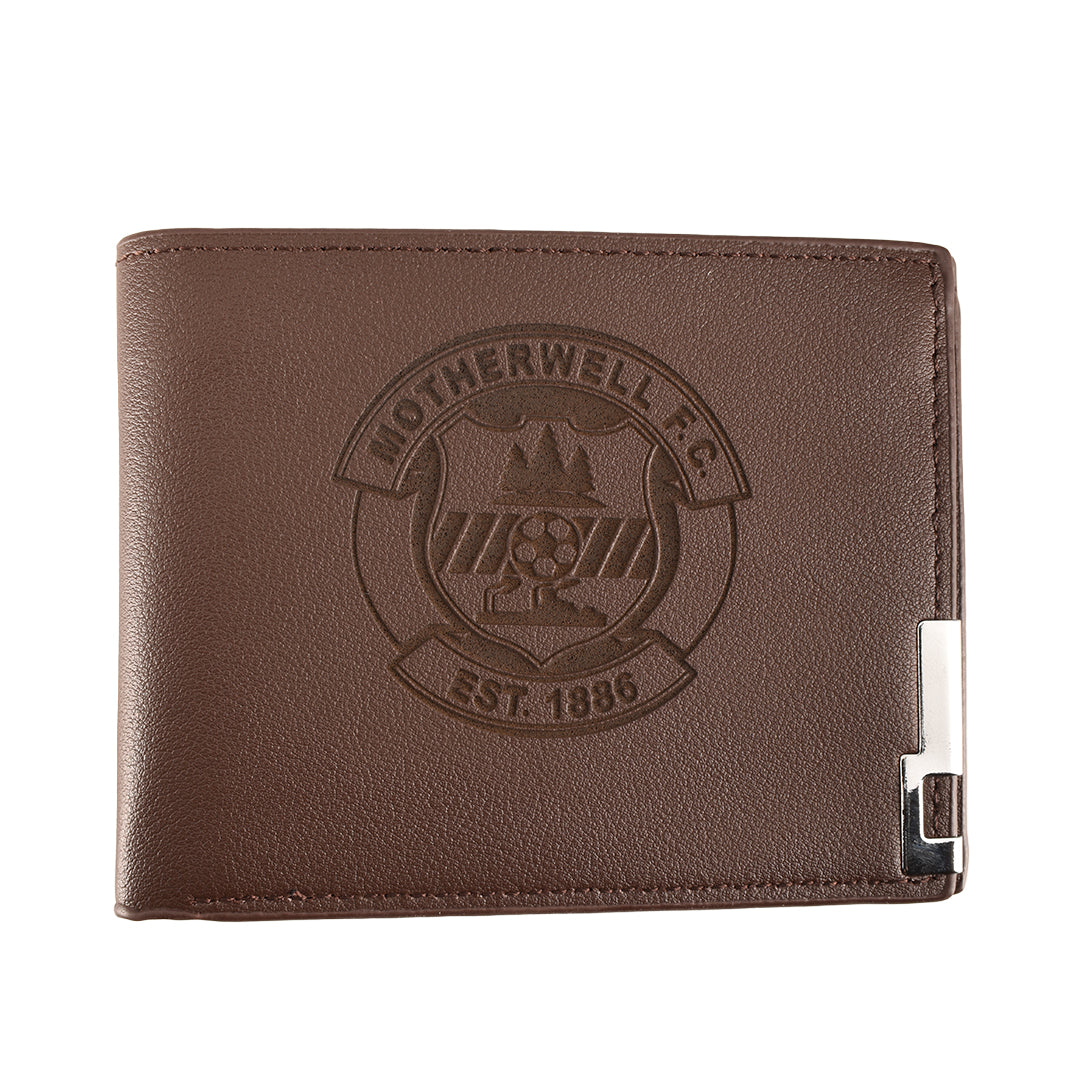 MFC Crest Leather Wallet Brown