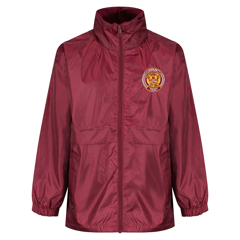 Jnr MFC Community Rain Jacket Claret