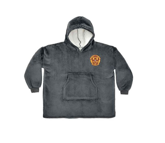 Jnr Sherpa Fleece Blanket Hoodie Charcoal