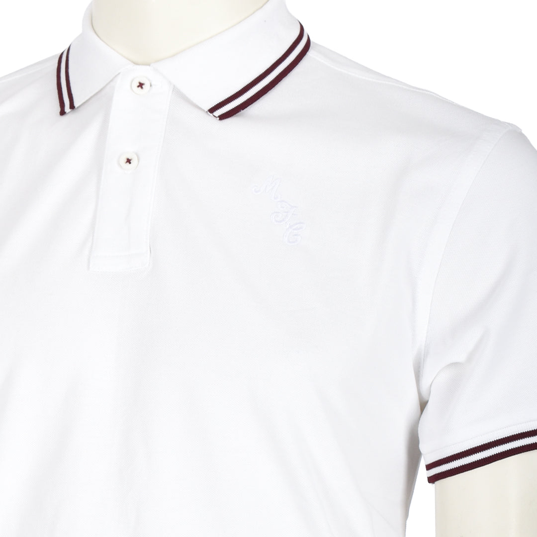 MFC Legacy Tipped Polo White