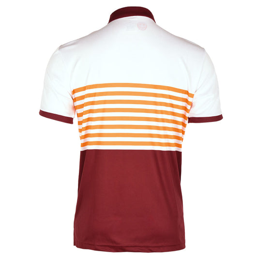 MFC Striped Golf Polo White