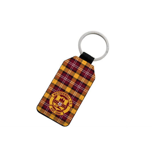 PU Leather Keyring Tartan