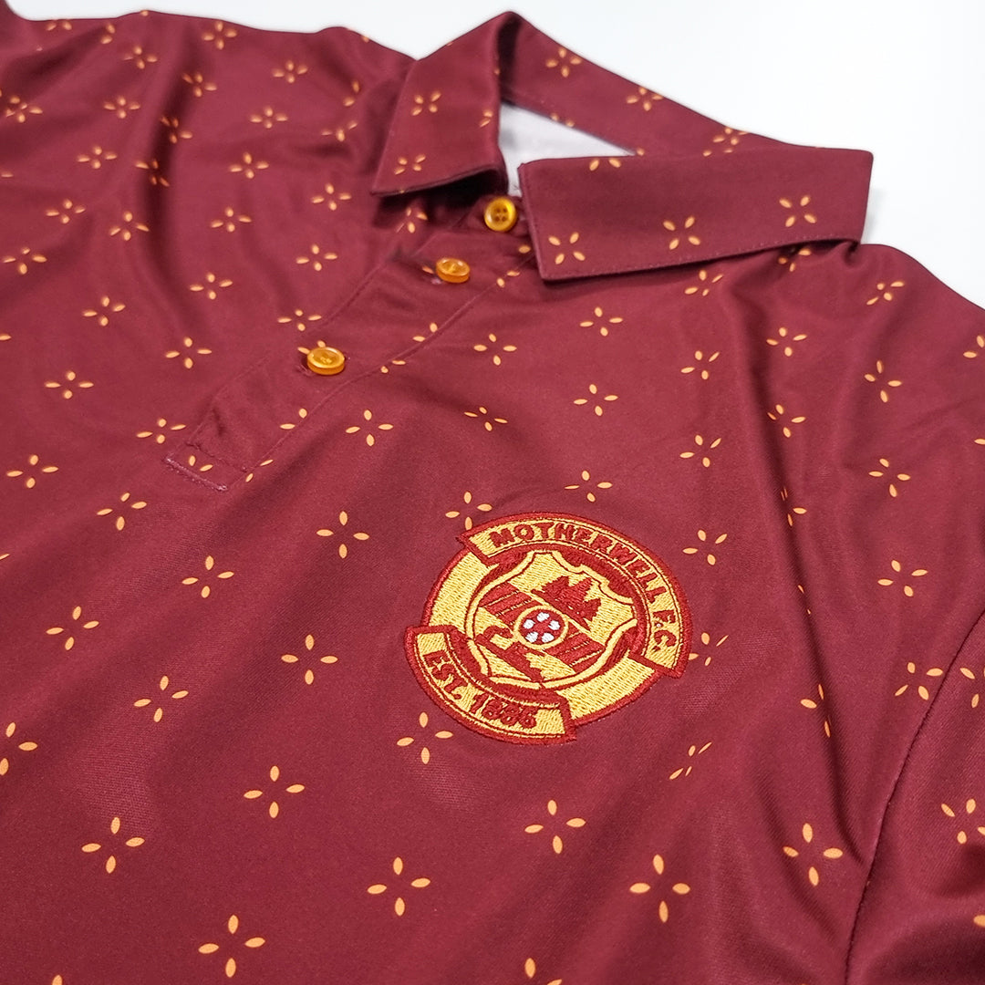 MFC Patterned Golf Polo Claret|Amber