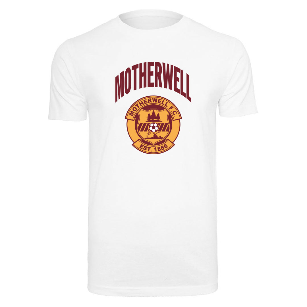 MFC Motherwell Crest Tee White