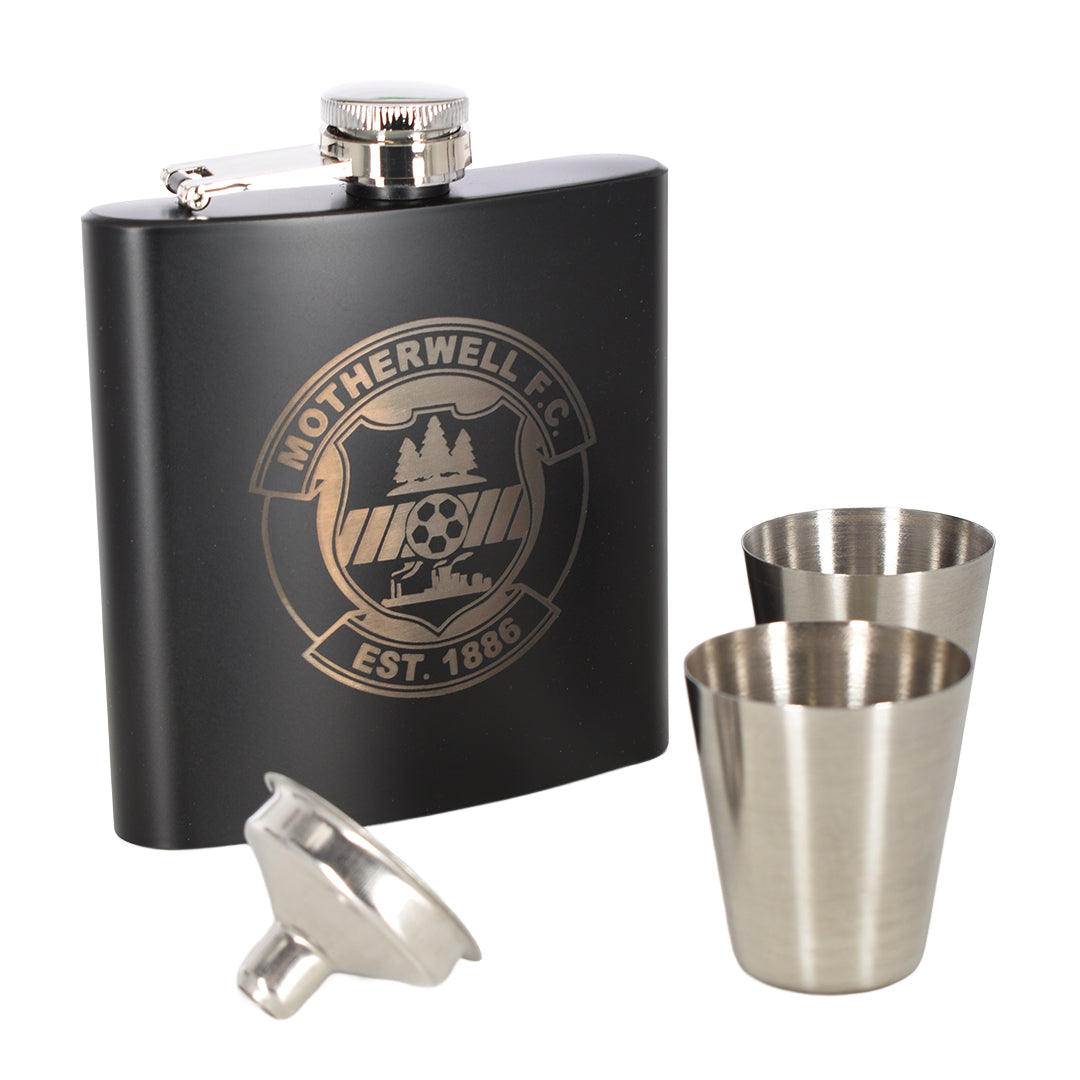 MFC Stainless Steel 6oz Hip Flask Gift Set