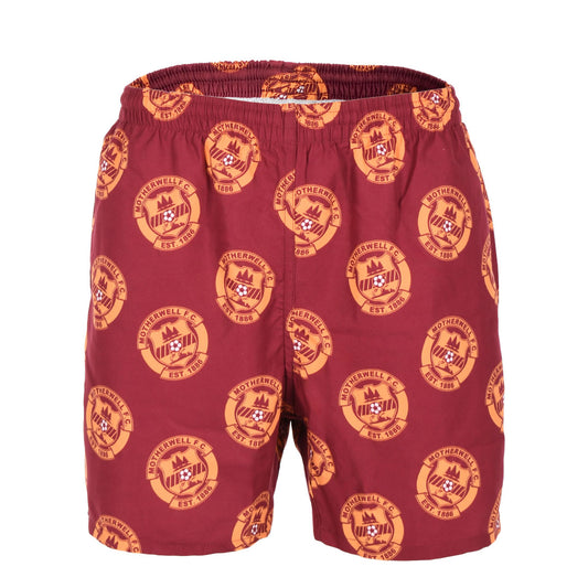 Jnr Patterned Swim Short Claret