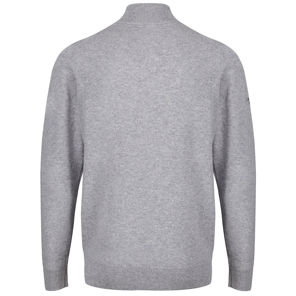 Glenmuir Devon Zip Neck Sweater Light Grey