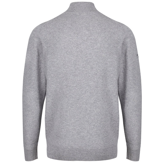 Glenmuir Devon Zip Neck Sweater Light Grey