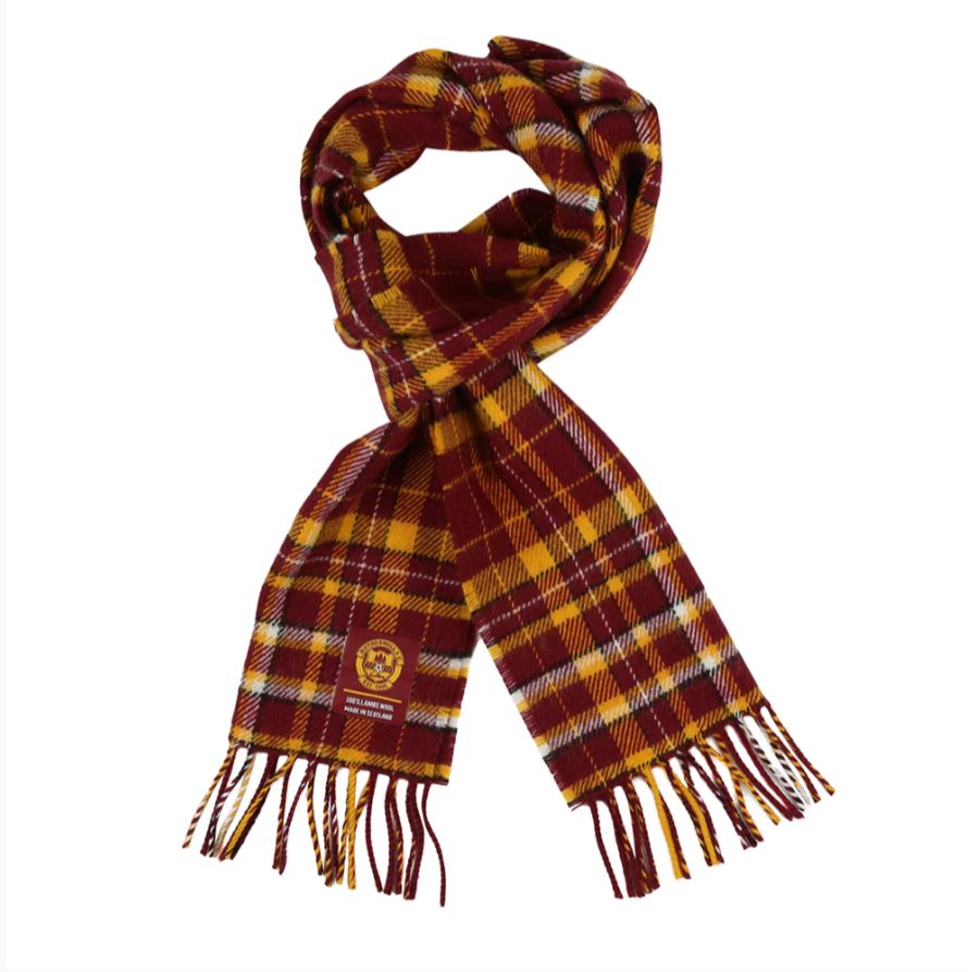 Black and sale gold plaid scarf